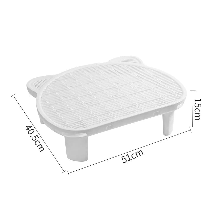 Plateforme Anti-Dispersion pour Bac à Litière – Double Couche sur Pieds