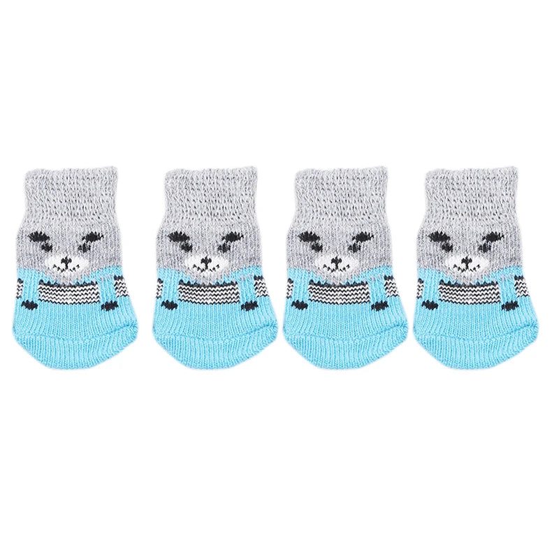 Chaussettes Antidérapantes pour Chiens et Chats – Lot de 4