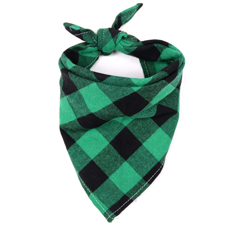 Foulard Bandana à Carreaux pour Chiens – Accessoire en Coton Lavable
