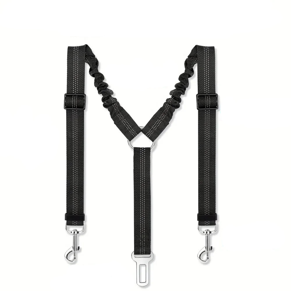 Double Ceinture de Sécurité Élastique Voiture pour Chien