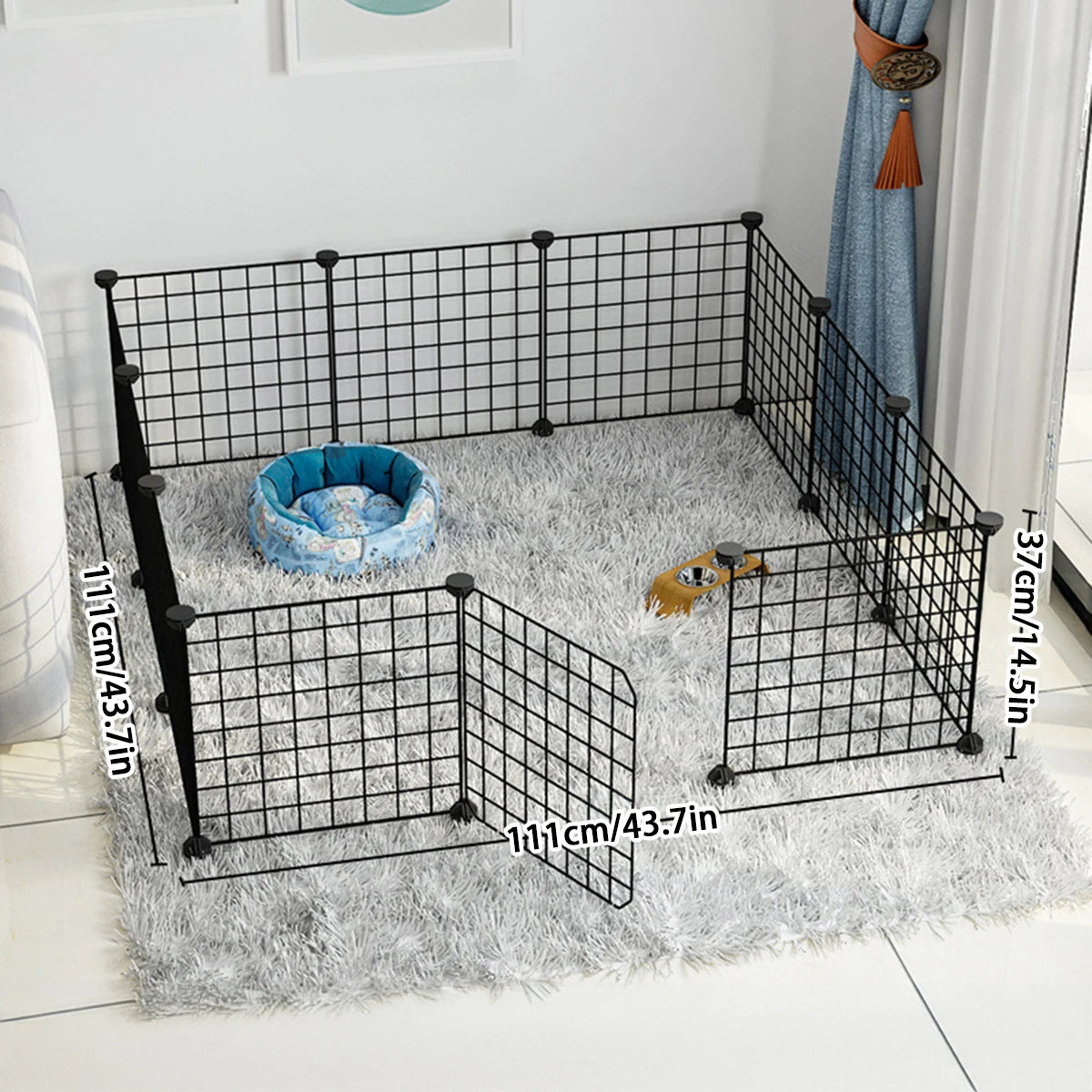 Enclos Modulaire en Grille Métallique pour Animaux