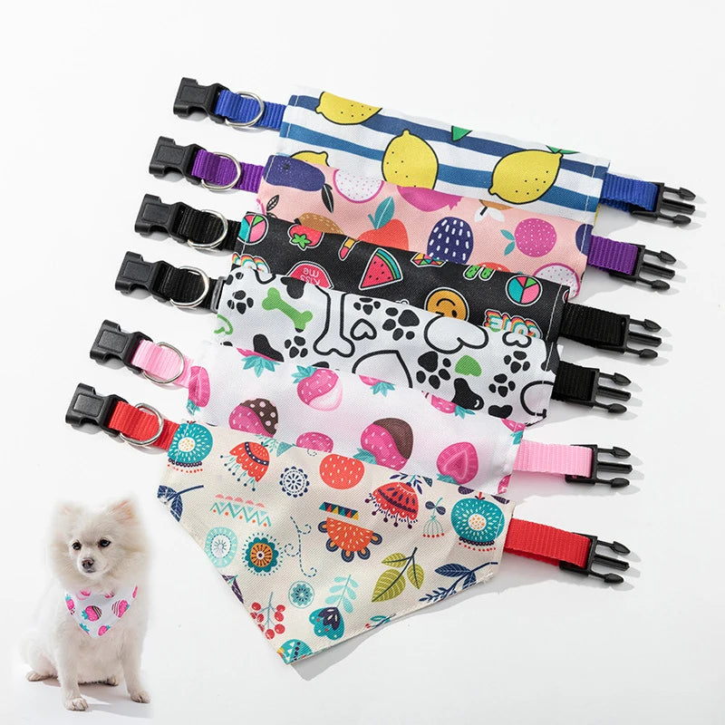 Bandana Ajustable à Motifs Colorés pour Chiens