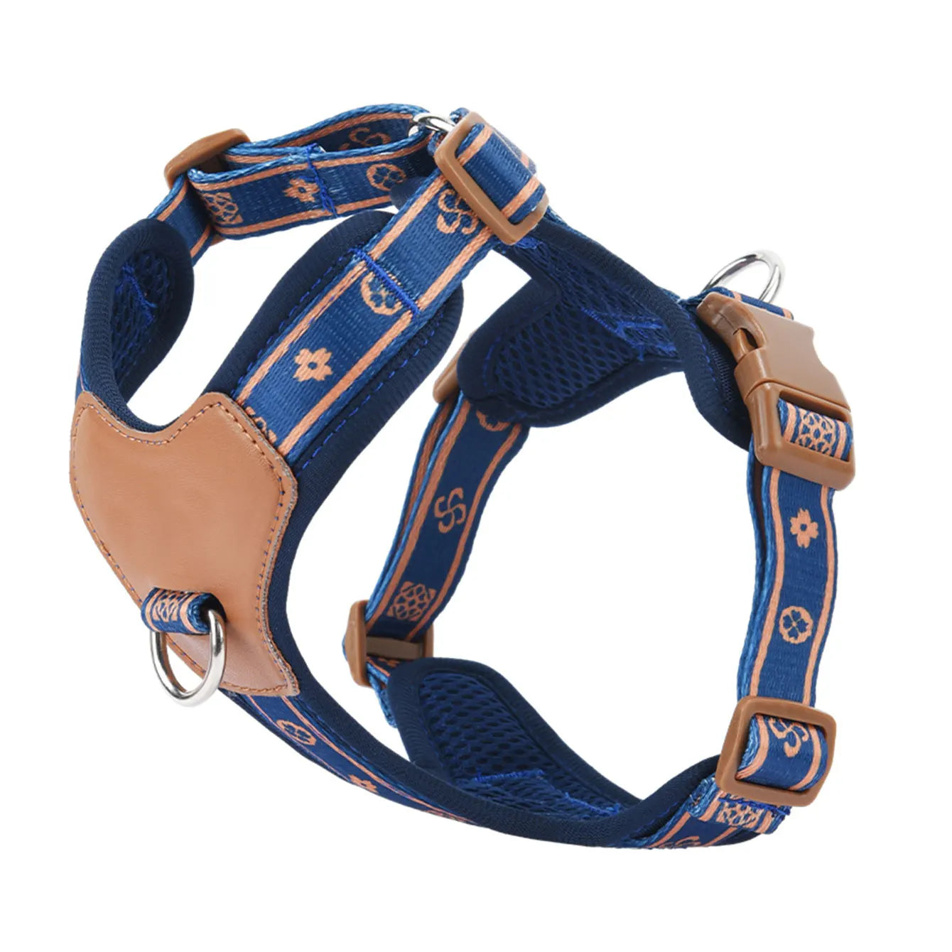 Harnais Simili Cuir Anti-Traction pour Petit Chien