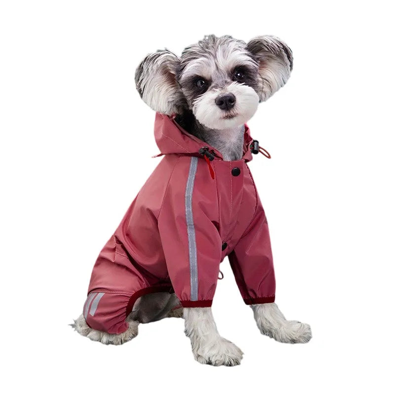 Combinaison Imperméable Réfléchissante pour Petits et Moyens Chiens