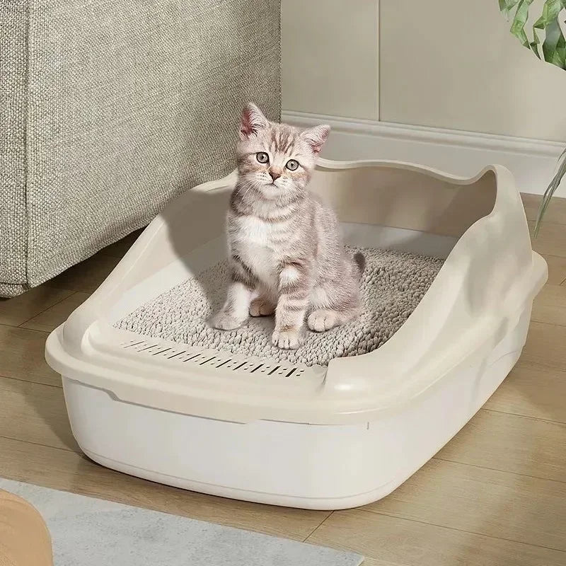 Bac à Litière Semi-ouvert pour Chats avec Pelle