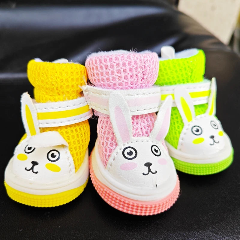 Chaussures Lapin pour Chat et Petit Chien – Baskets PU Antidérapantes
