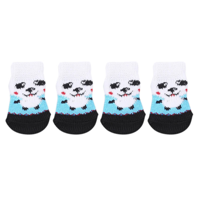 Chaussettes Antidérapantes pour Chiens et Chats – Lot de 4