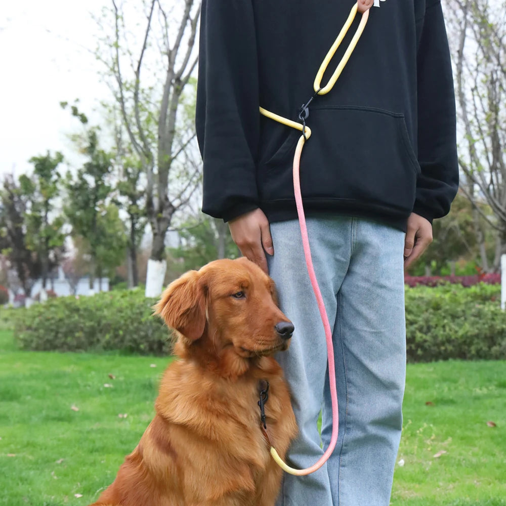 Laisse Corde Mains Libres Pastel pour Chien
