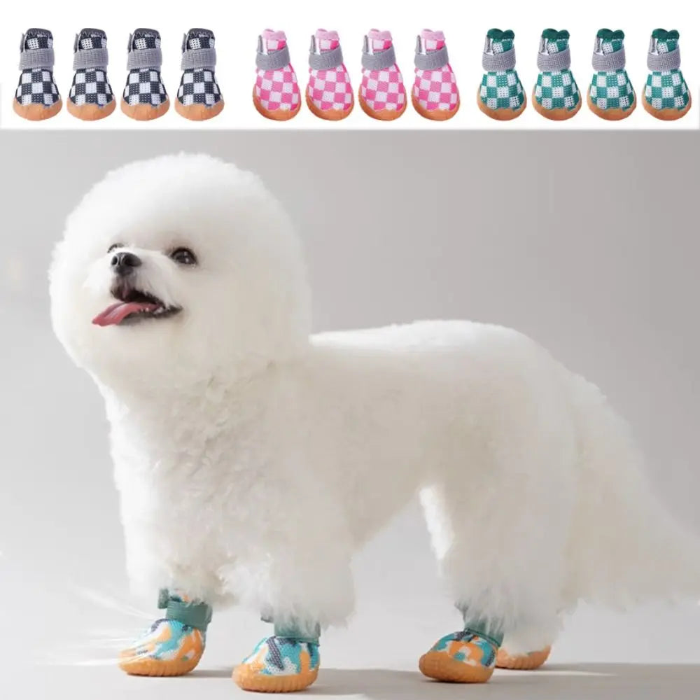 Chaussures Antidérapantes Respirantes pour Chiens – Lot de 4