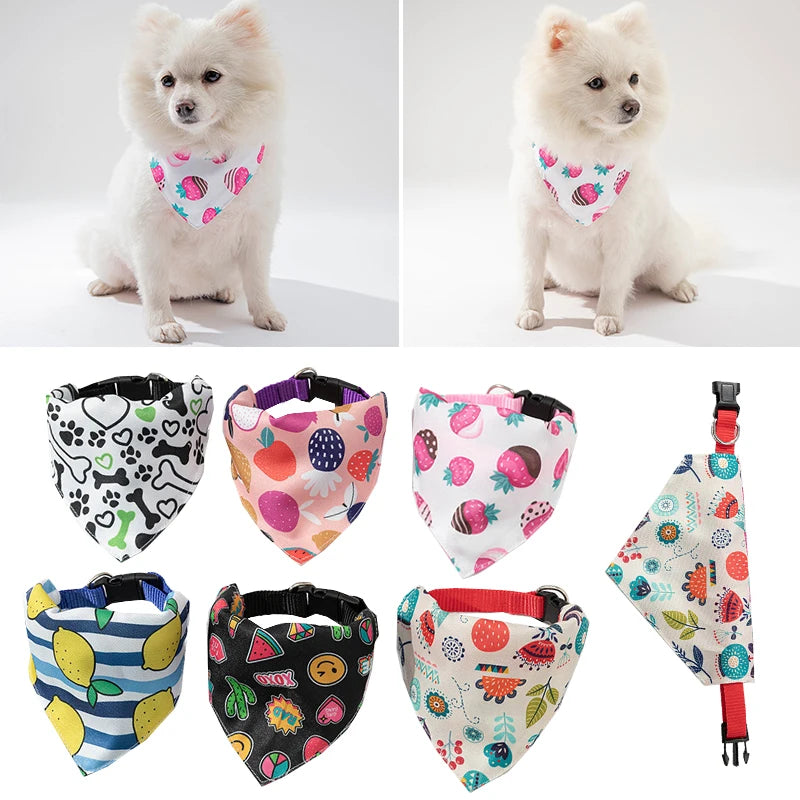 Bandana Ajustable à Motifs Colorés pour Chiens