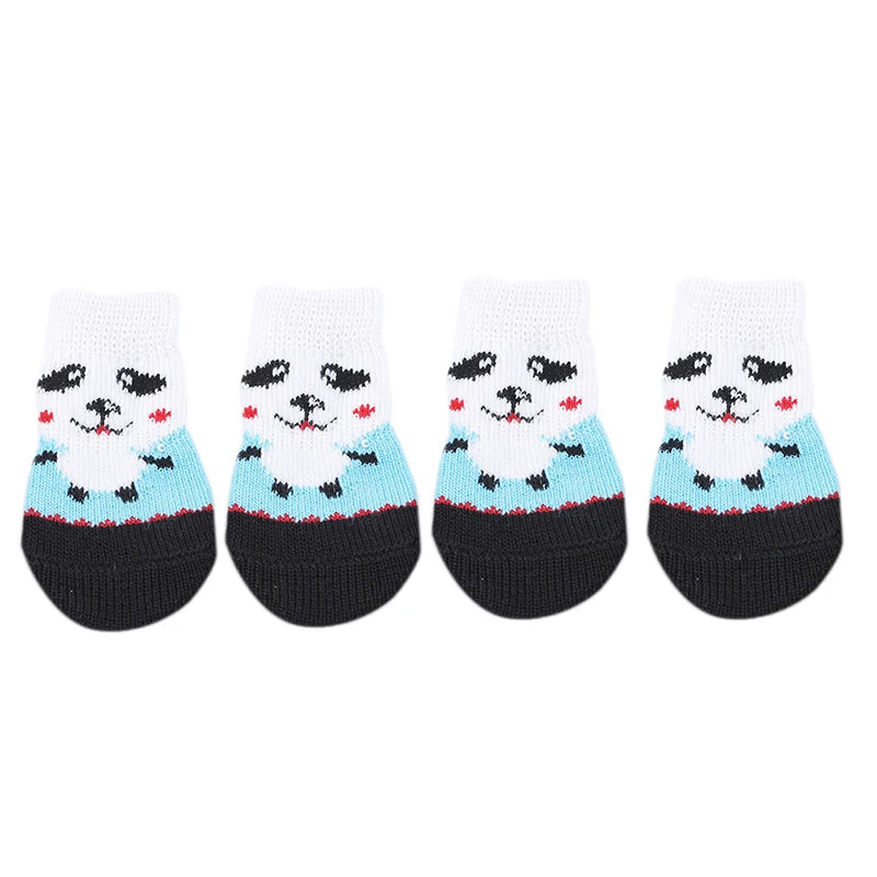 Chaussettes Antidérapantes pour Chiens et Chats – Lot de 4