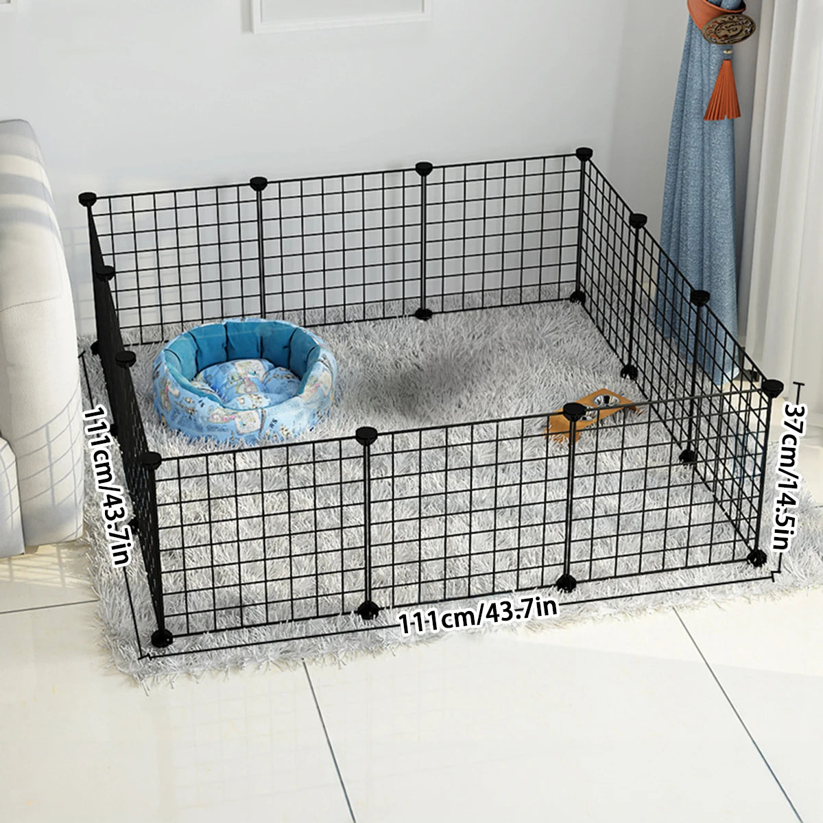 Enclos Modulaire en Grille Métallique pour Animaux