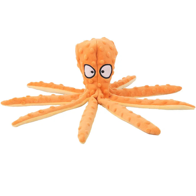 Pieuvre Sonore Multicolore en Peluche pour Chiens