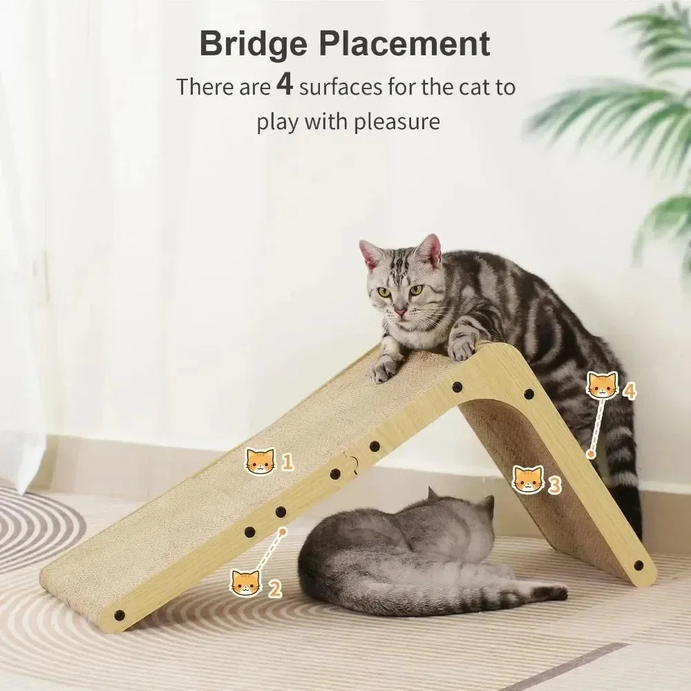 Griffoir Polyvalent en Bois – Vertical, Pont et Plan Incliné