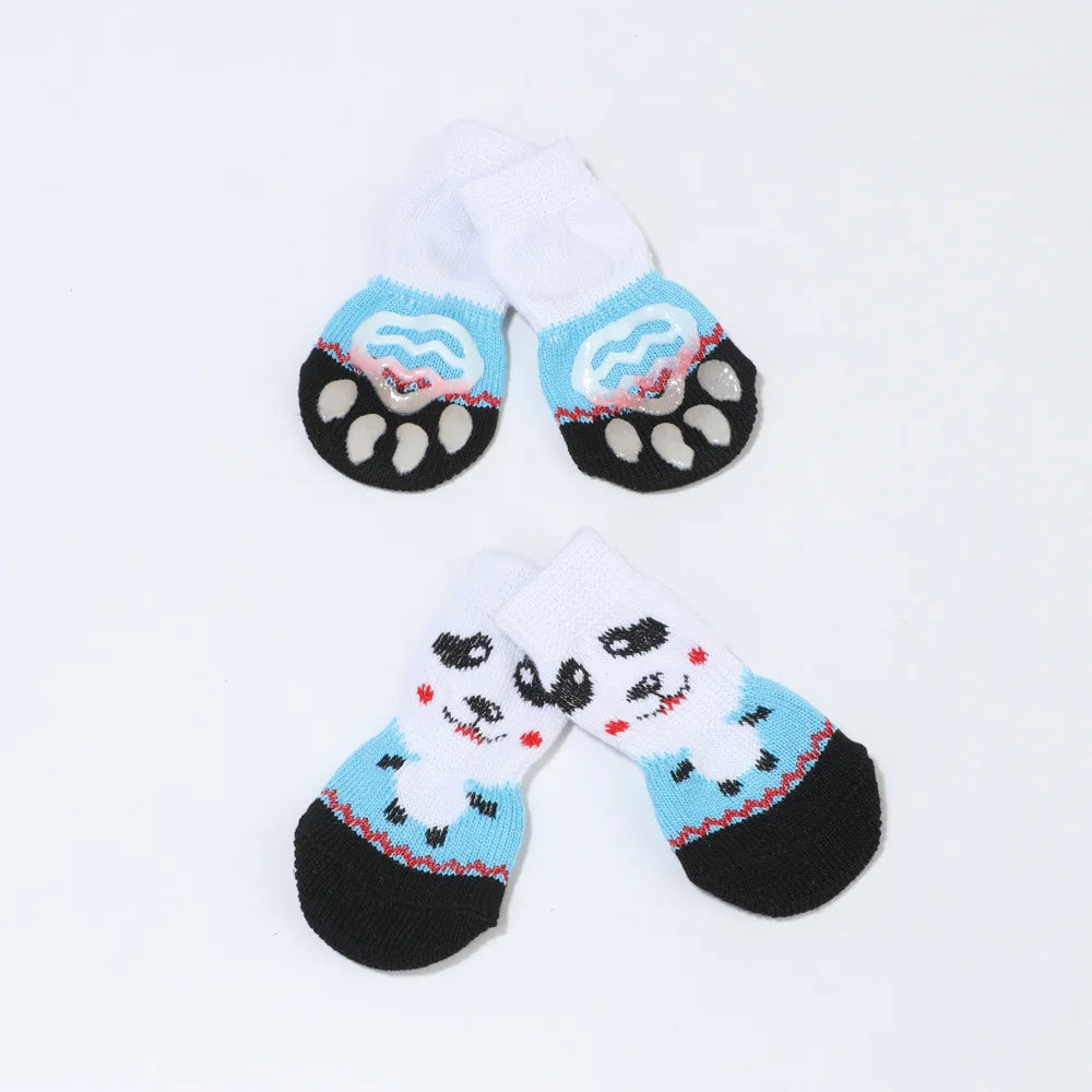 Chaussettes antidérapantes pour chiens et chats – Lot de 4
