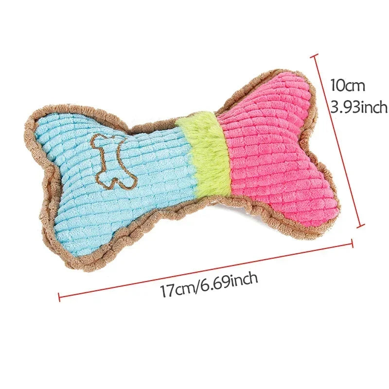 Jouet Os en Peluche Sonore pour Chiens – Résistant & Ludique