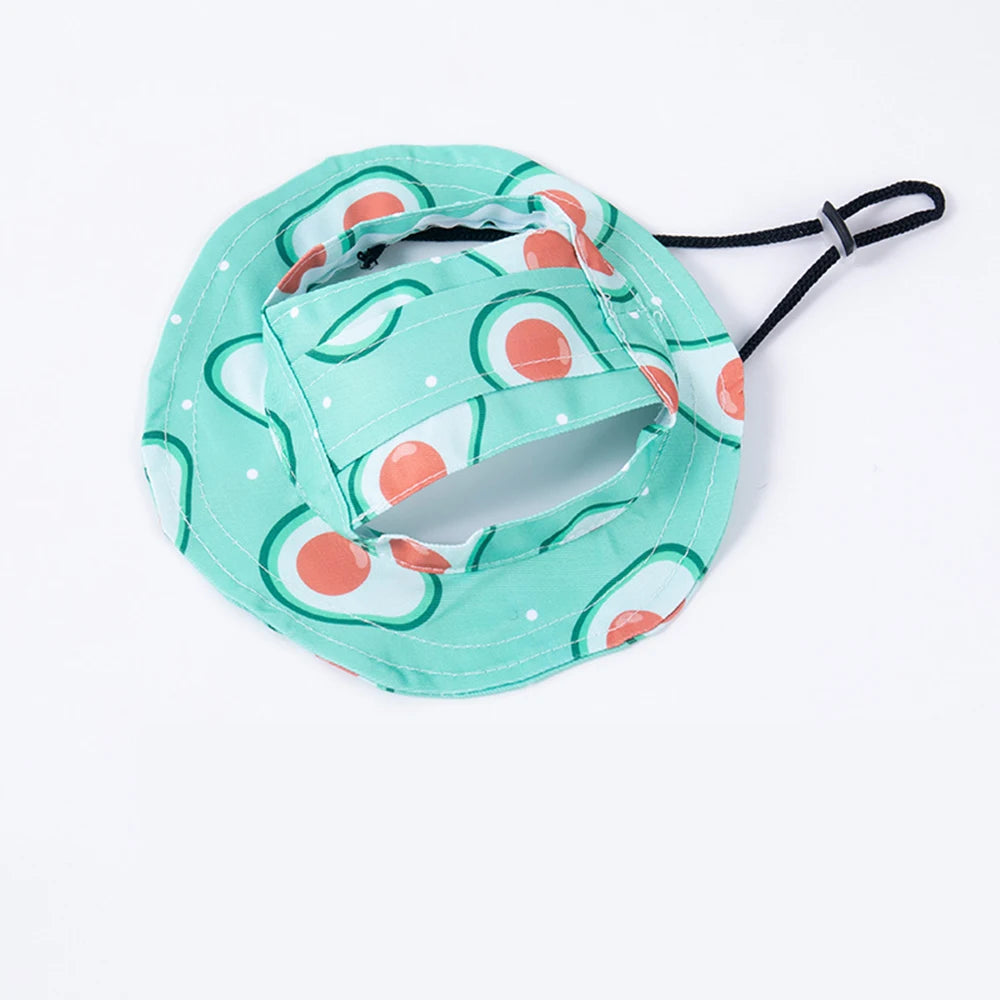 Bob d’Été Imprimé pour Chiens et Chats avec Trous pour les Oreilles