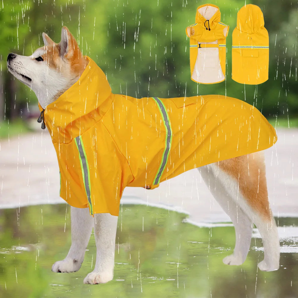 Manteau Imperméable Cape avec Bande Réfléchissante pour Chien