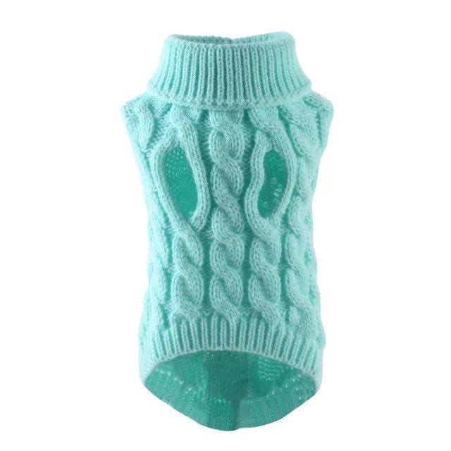 Pull d’Hiver Torsadé pour Petit Chien