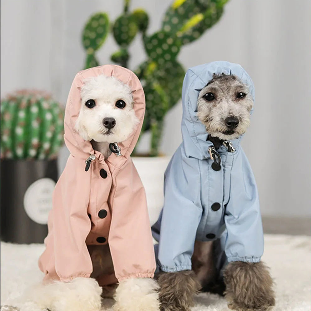 Manteau Imperméable avec Bande Réfléchissante et Ouverture pour Laisse