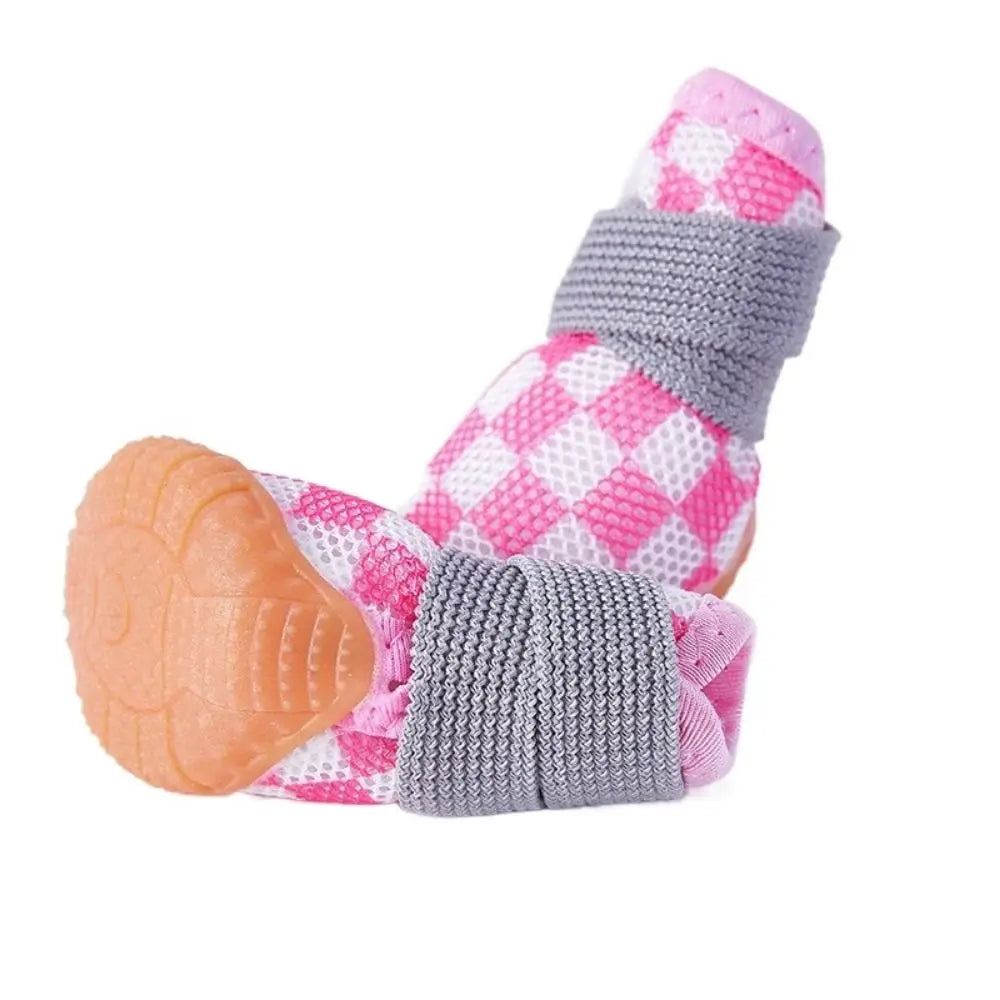 Chaussures Antidérapantes Respirantes pour Chiens – Lot de 4