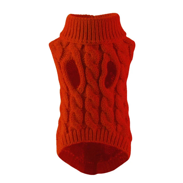 Pull d’Hiver Torsadé pour Petit Chien