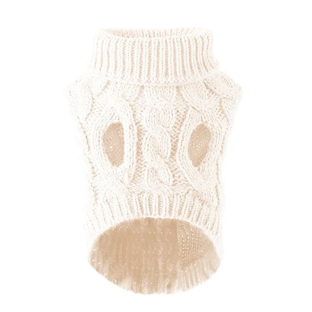 Pull d’Hiver Torsadé pour Petit Chien
