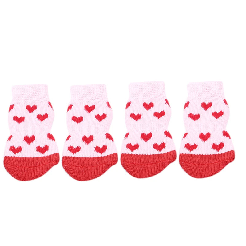 Chaussettes Antidérapantes pour Chiens et Chats – Lot de 4