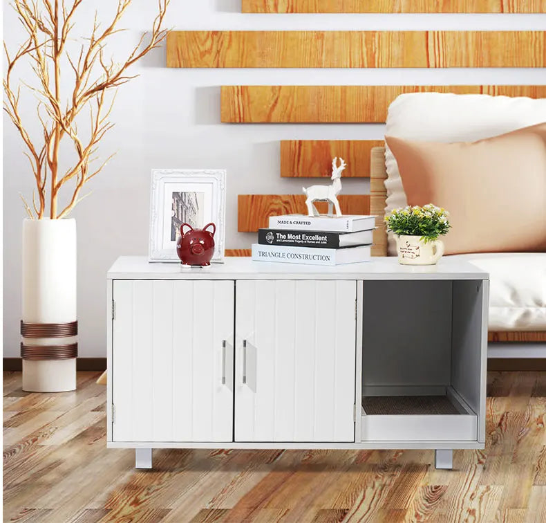 Meuble Cache-Litière Moderne en Bois