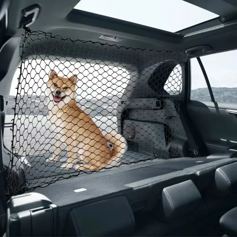 Filet de Protection Voiture pour Chien – Séparateur de Coffre Élastique