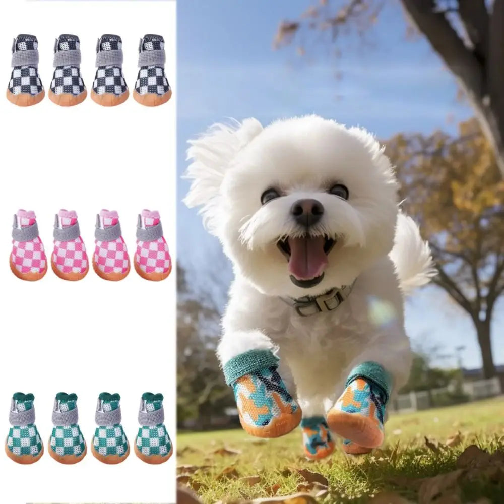 Chaussures Antidérapantes Respirantes pour Chiens – Lot de 4