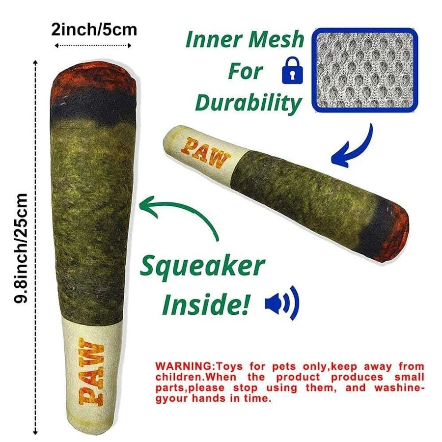 Jouet Cigare Sonore en Peluche pour Chiens