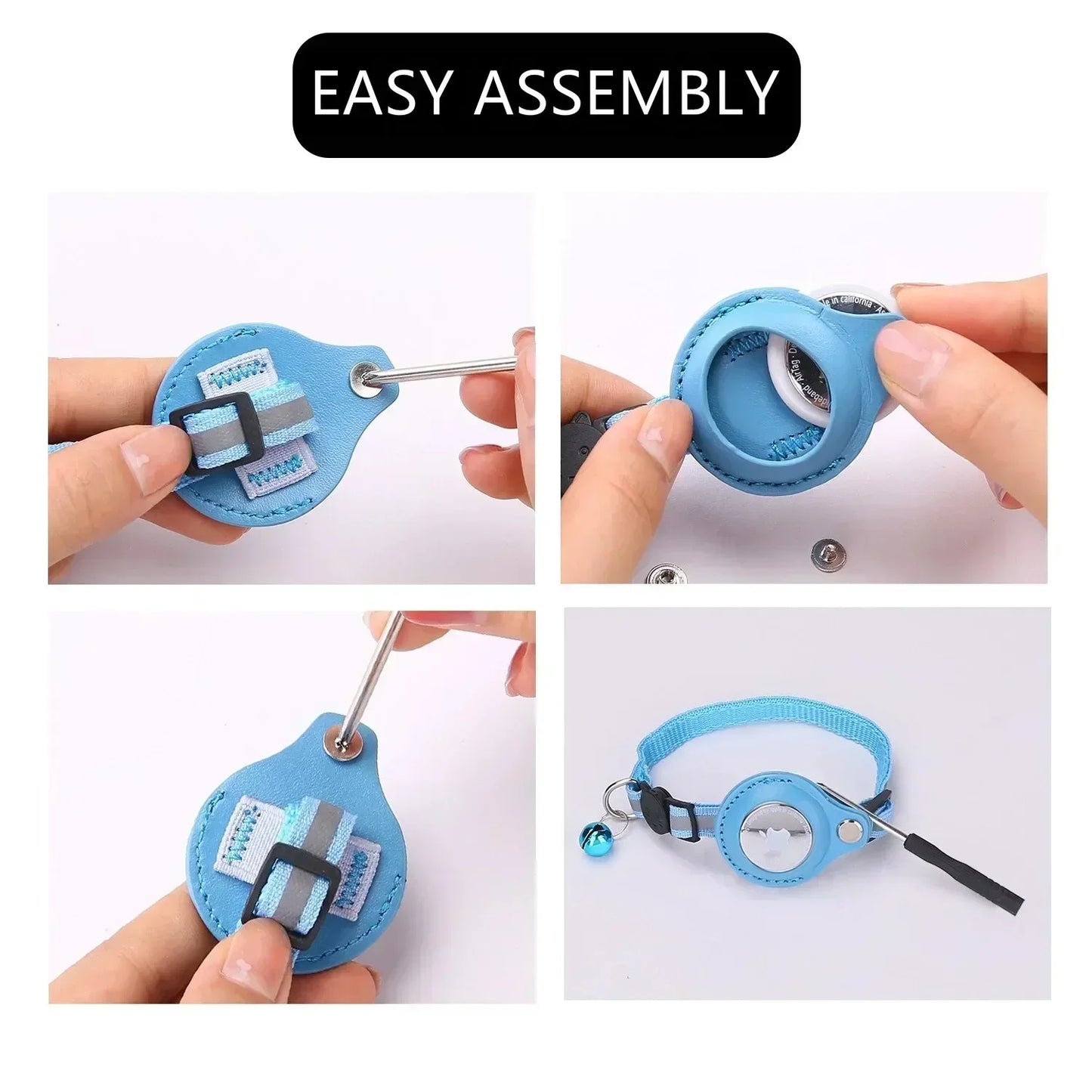 Collier Anti-Perte Réfléchissant avec Support AirTag pour Chat