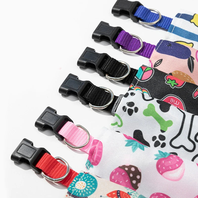 Bandana Ajustable à Motifs Colorés pour Chiens