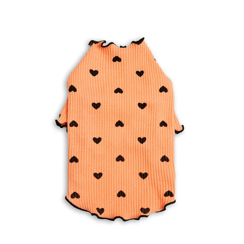 Pyjama Rose à Cœurs Noirs pour Petit Chien