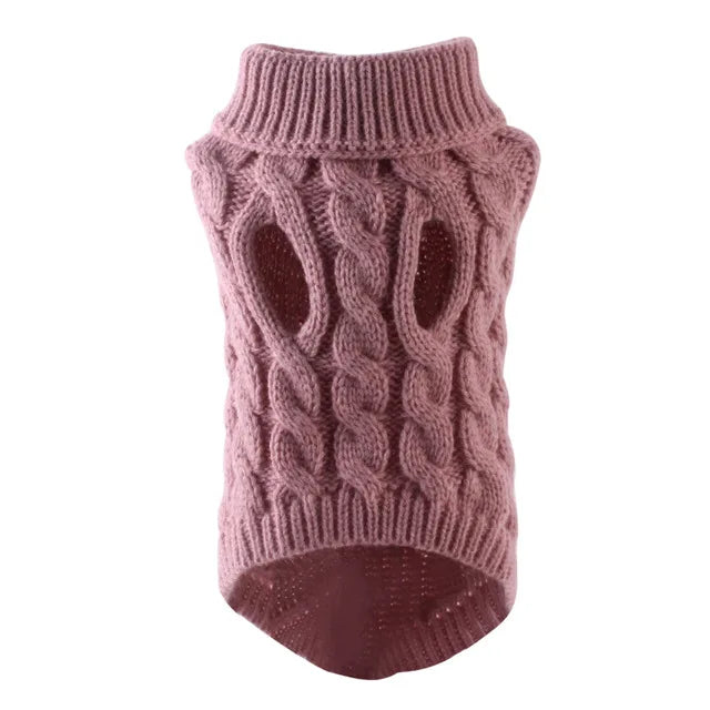 Pull d’Hiver Torsadé pour Petit Chien