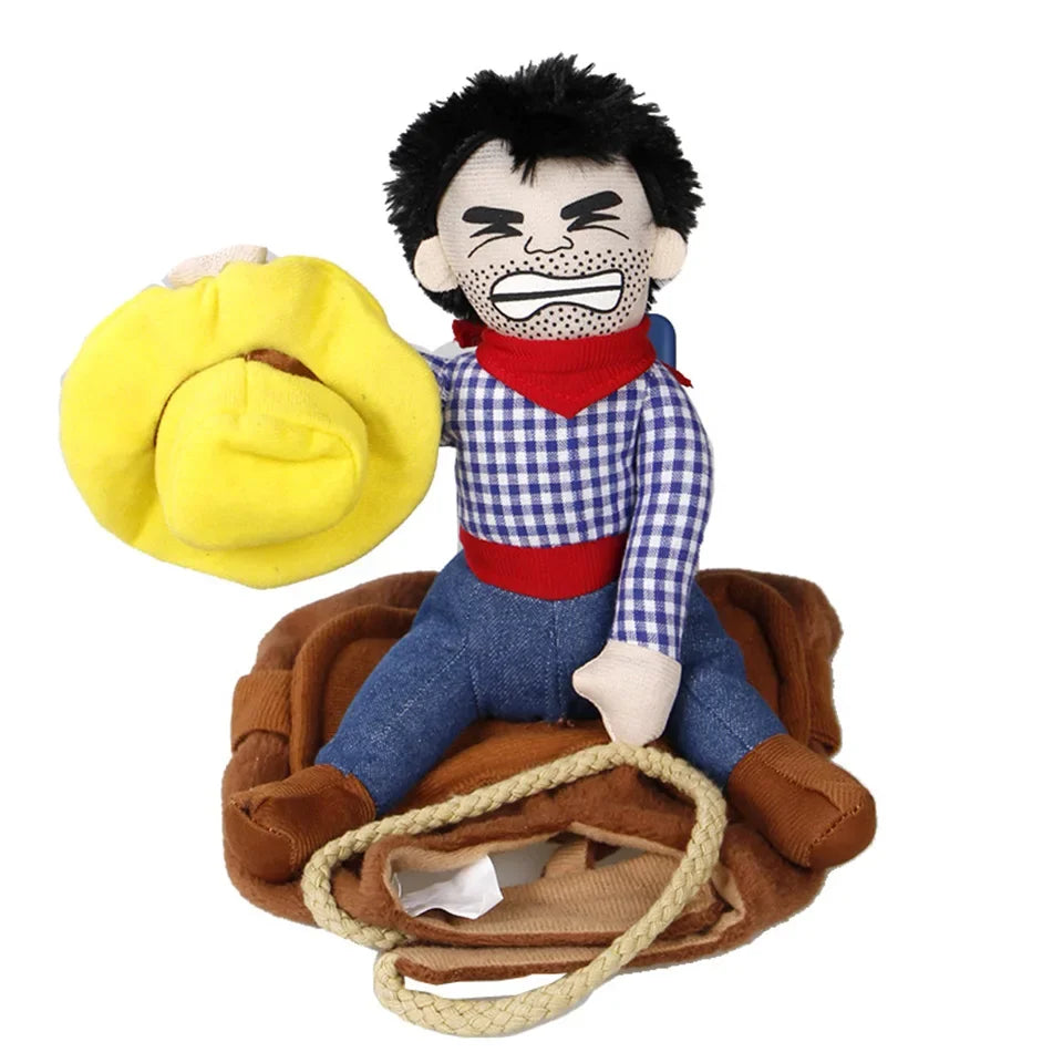 Déguisement Cowboy avec Selle pour Chiens – Velcro Ajustable