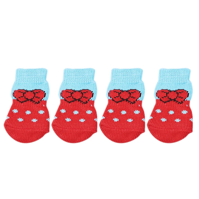 Chaussettes Antidérapantes pour Chiens et Chats – Lot de 4