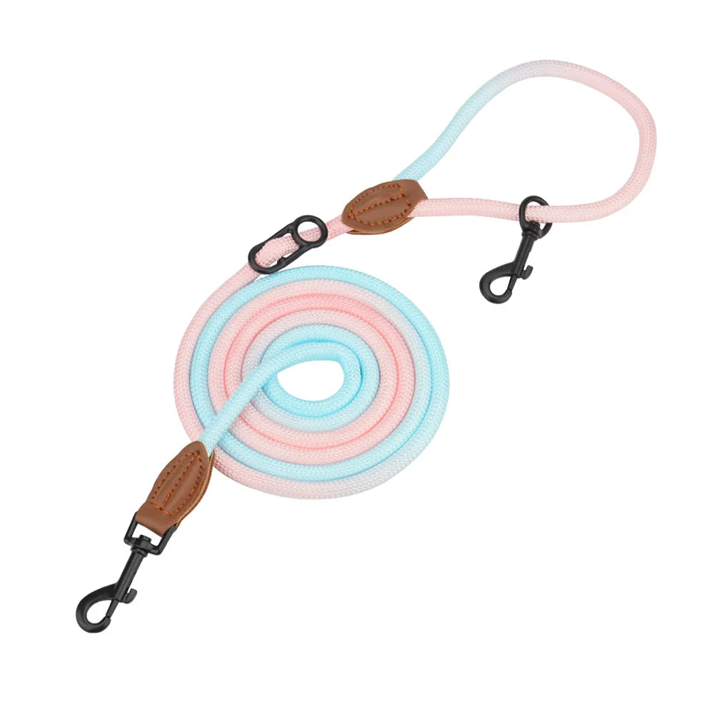 Laisse Corde Mains Libres Pastel pour Chien