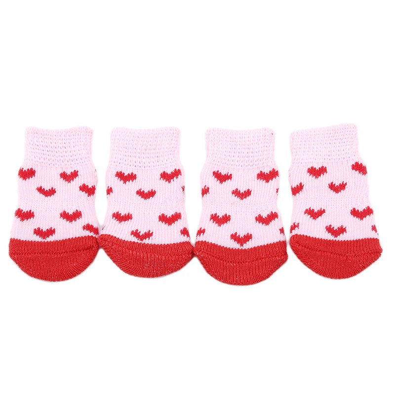Chaussettes Antidérapantes pour Chiens et Chats – Lot de 4