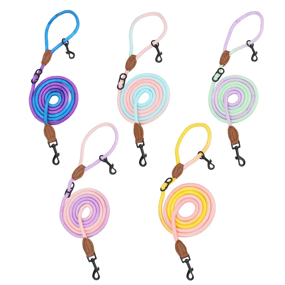 Laisse Corde Mains Libres Pastel pour Chien