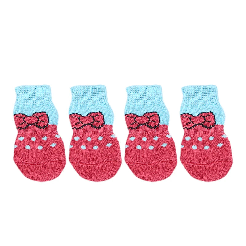 Chaussettes Antidérapantes pour Chiens et Chats – Lot de 4