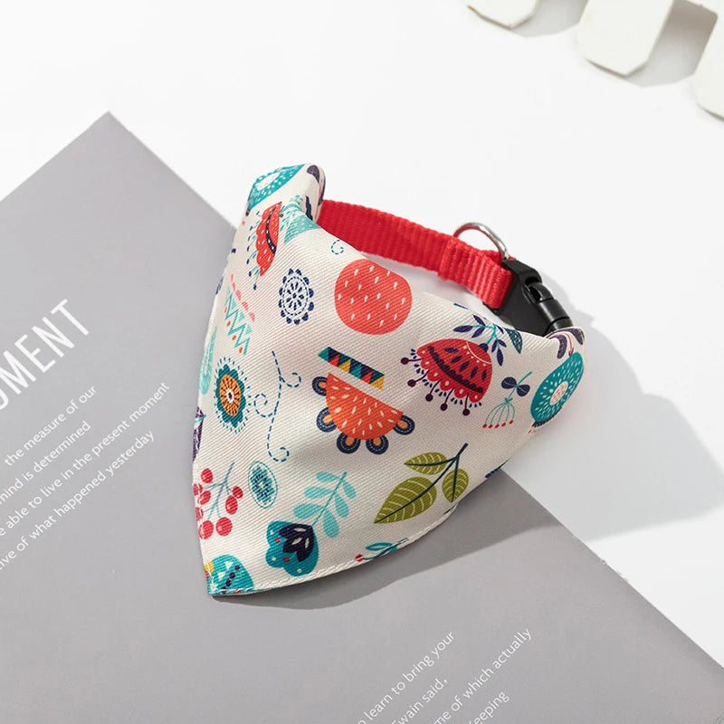 Bandana Ajustable à Motifs Colorés pour Chiens