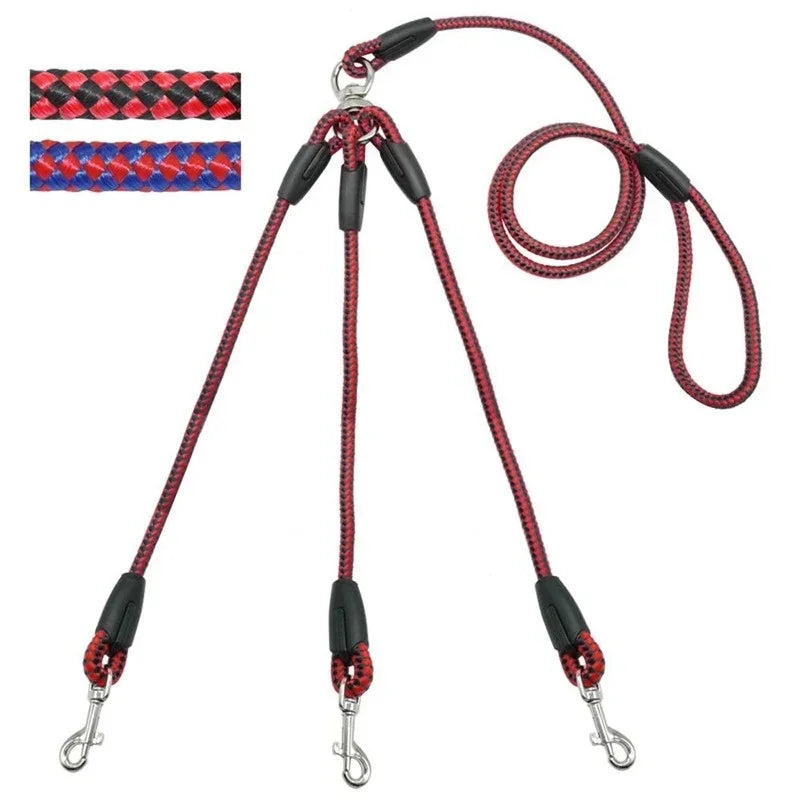 Laisse Triple en Corde pour Chien