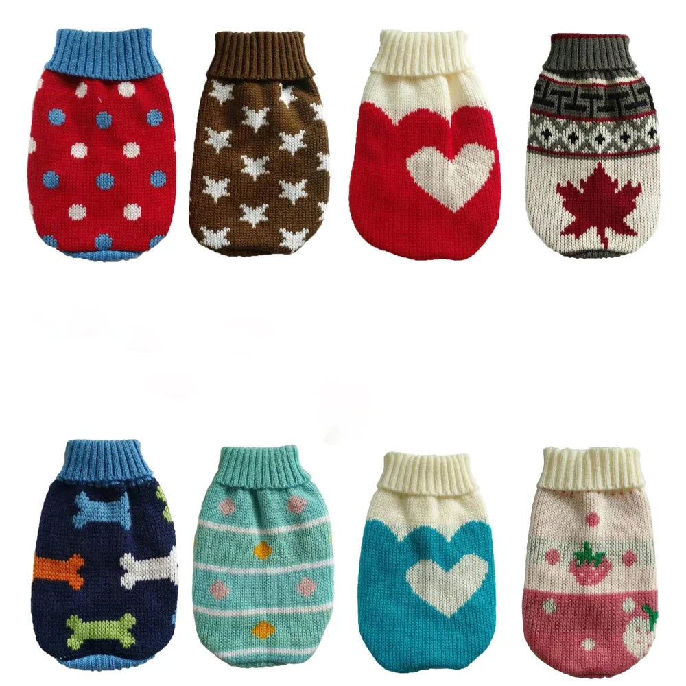 Pull Tricoté pour Chien – Motifs Hiver et Noël