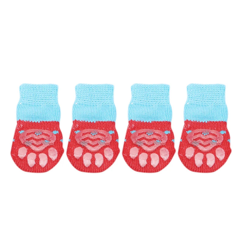 Chaussettes Antidérapantes pour Chiens et Chats – Lot de 4