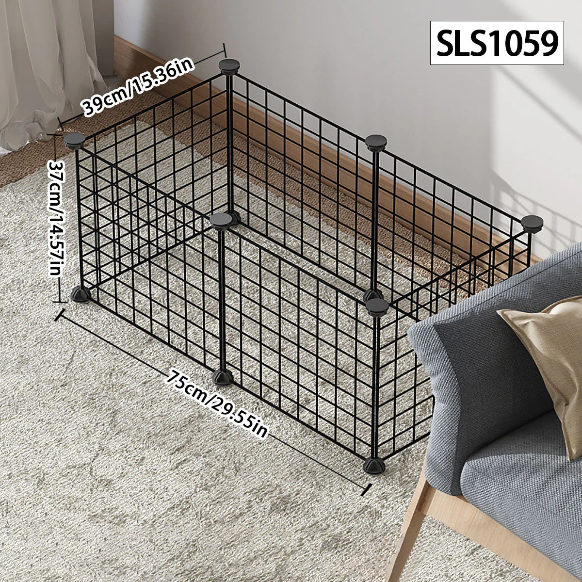 Enclos Modulaire en Grille Métallique pour Animaux
