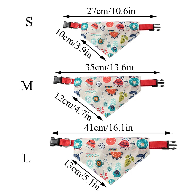 Bandana Ajustable à Motifs Colorés pour Chiens