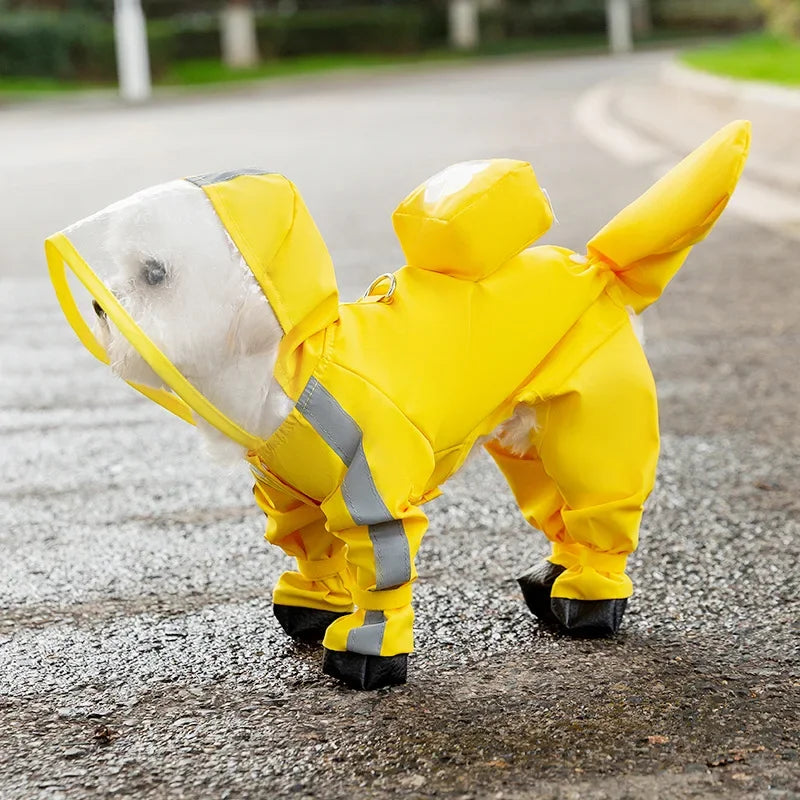 Combinaison Imperméable Intégrale pour Chien avec Protection des Pattes