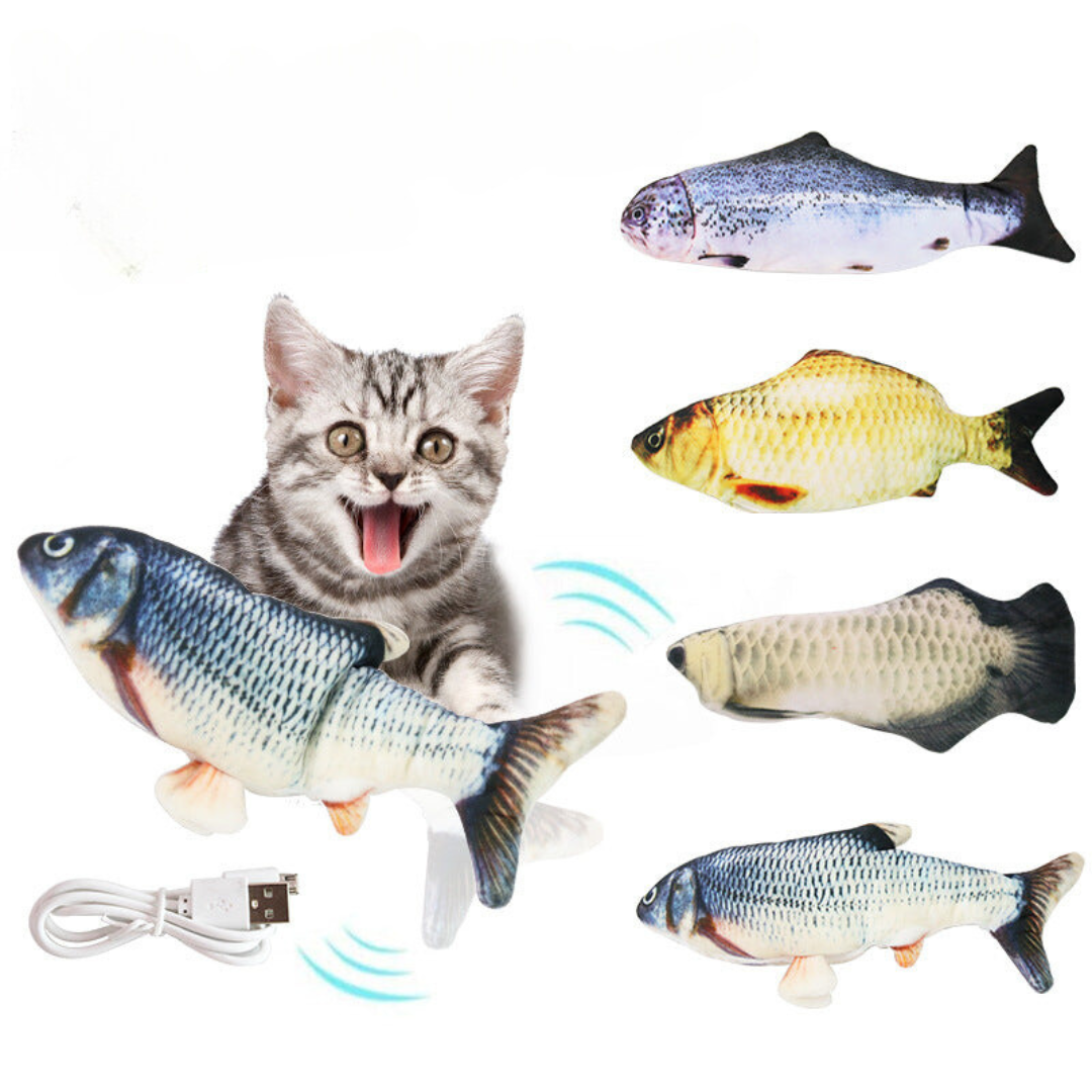 Poisson Interactif qui Remue – Jouet pour Chiens et Chats